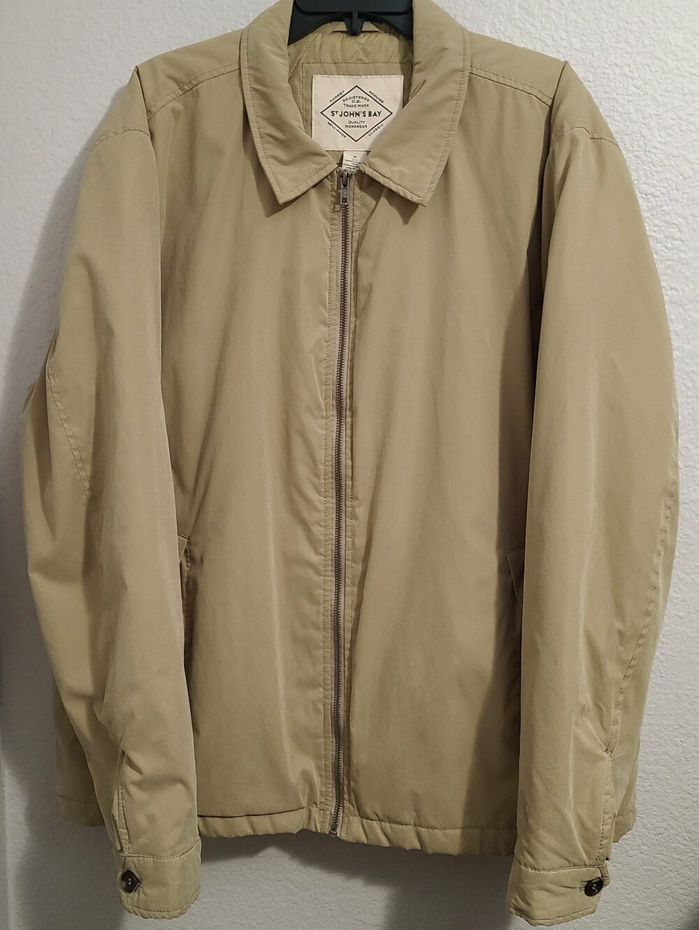 St. John's Bay Lightweight Khaki Zip Jacket